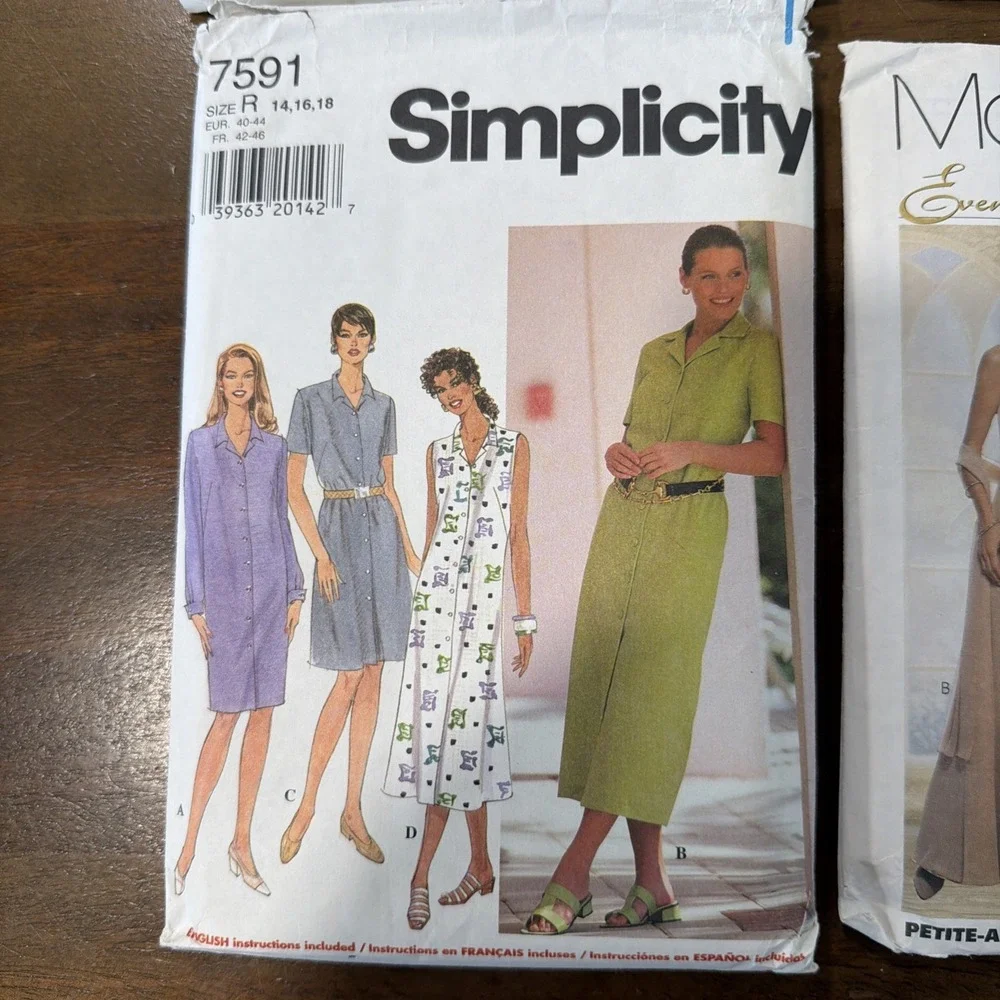 4- Vintage 80S And 90S Multi Sized Sewing Patterns